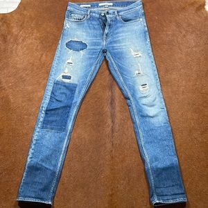 Rare Calvin Klein Jeans Patchwork Italian Denim